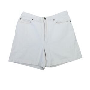 Vintage 90s Jones New York Cream Denim High Rise Jean Shorts 29"